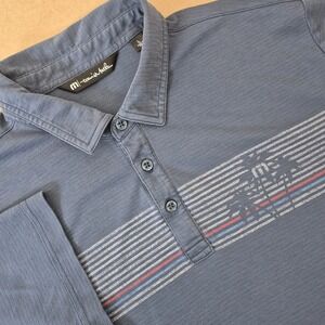 Travis Matthew Private Pool Golf Polo‎ Men's Large Blue Performance